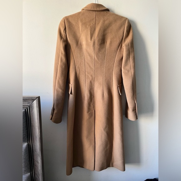 Aritzia T. Babaton Tan 100 % Wool Long Trench Coat. - Made in Canada - Size XS - Picture 11 of 16